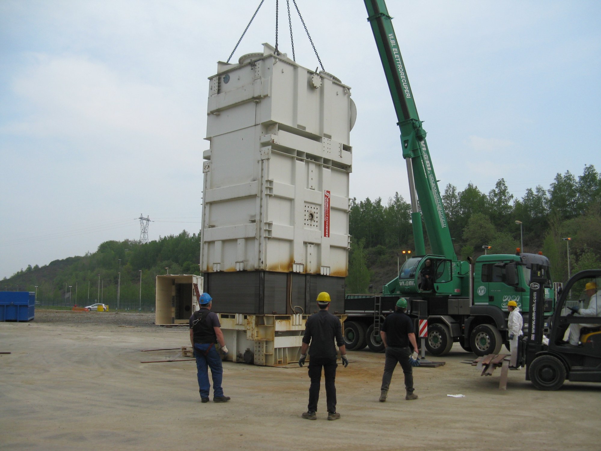 Levage transformateur HTB par grue – équipe LDE