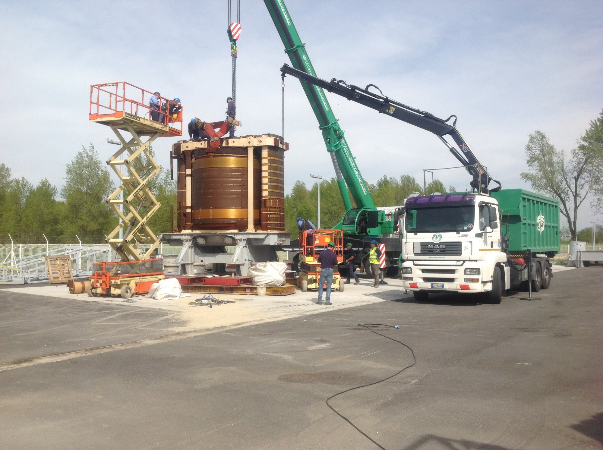 Démontage parties actives transformateur – enroulements cuivre